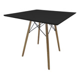 Mesa Charles Eames Jantar Tampo Quadrada 90cm Pé Base Eiffel