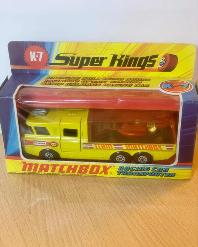 Matchbox Super Kings K-7 Racing Car Transporter En Caja 70s