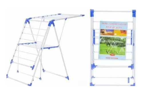 Tendedero De Ropa Plegable Rack 2 Niveles Útil Peq Espacio