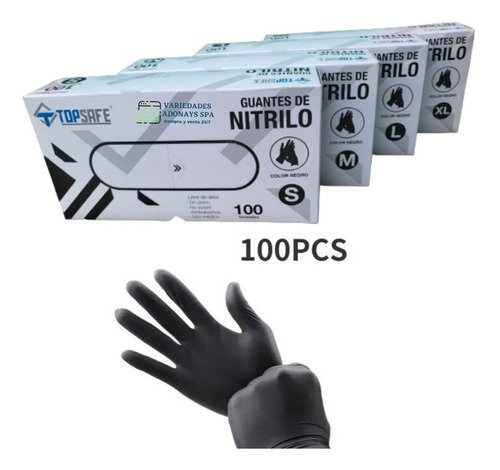 Guantes De Nitrilo  Xs/s/m/l/xl Pack De 10 Cajas X 100 Uni