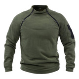 Sudadera Táctica Cálida Con Cuello Alto Para Hombre, Color L