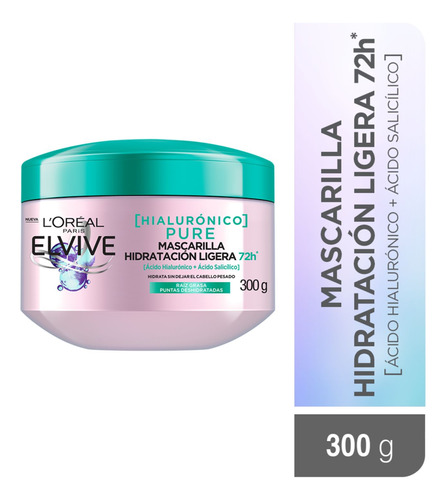 Tratamiento L'oreal Paris Elvive Hialurónico Pure 300 Gr