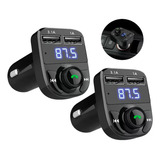 2×transmisor Receptor Audio Estéreo Fm Bluetooth Mp3 P/auto