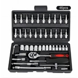 Autocle Kit De Herramientas Mecánicas Dados Acerokit 46pcs