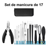 17p Kit De Pedicure Manicure Corta Uñas Alicates Podologicos