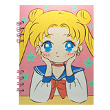 Libreta Sailor Moon Anime Modelo 2/ Pasta Dura/ 100 Hojas