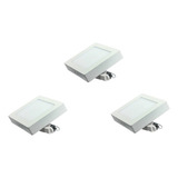 Pack X3 Foco Led Panel 10cm 6w Sobrepuesto Cuadrado