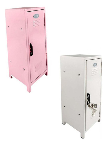 2x Gabinete De Almacenamiento De Maquillaje Rosa Y Blanco