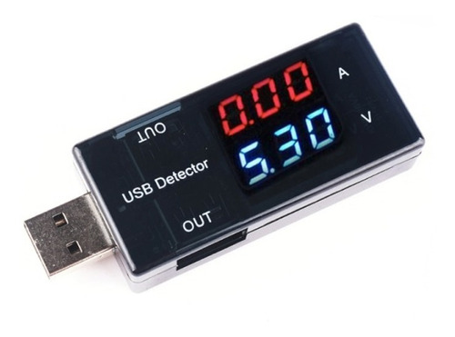 Testador Porta Usb Voltímetro Amperímetro 3 - 9 V 0 - 3 A