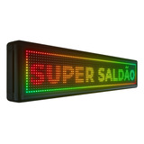 Painel De Led Outdoor - Letreiro Luminoso 1m X 20cm Colorido