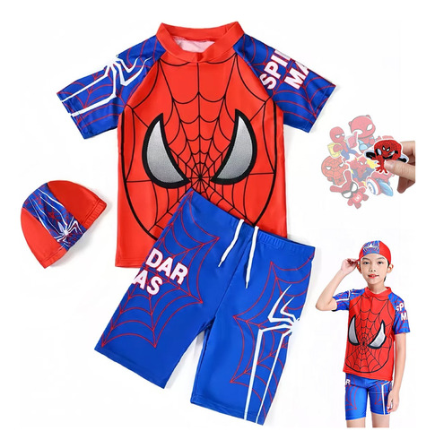 Trajes De Baño Bañador Spiderman Para Niños Ropa Playa