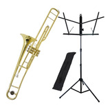 Kit Trombone De Pisto Tb 200p Ny + Estante De Partitura S1