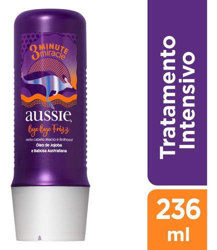 Tratamento Aussie Bye Bye Frizz 3 Minute Miracle 236ml