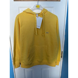 Poleron Hoddie Lacoste Amarillo Sellado