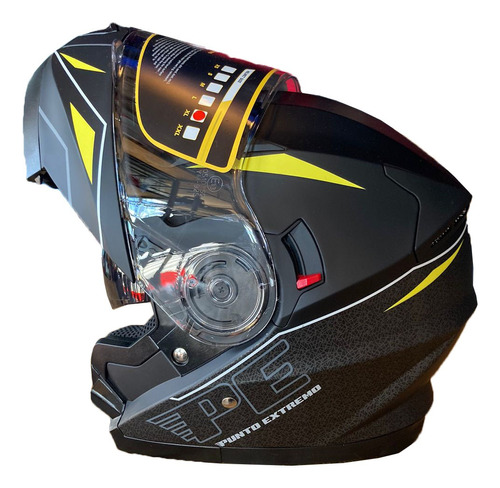 Casco Moto Rebatible Punto Extremo Xr650 Brillo Marelli ®