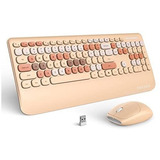 Combo De Teclado Y Mouse Geezer Bluetooth 107 Teclas -rosa