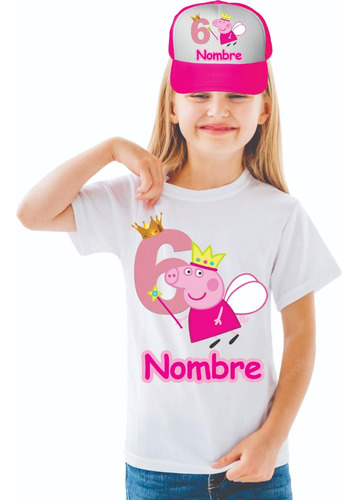 Kit Personalizado Playera Y Gorra Pepa Pig