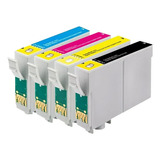 Kit 04 Cartucho Tinta Compativel P/ Uso Epson T133 133 Tx123