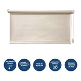 Cortina Roller Febo Deco Cortinas Roller Blackout De 130cm X 150cm Lisa Color Crema - Unidad Por 1