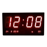 Reloj De Pared Electrónico Rojo De 46 Cm Dígitos De 10.2 Cm