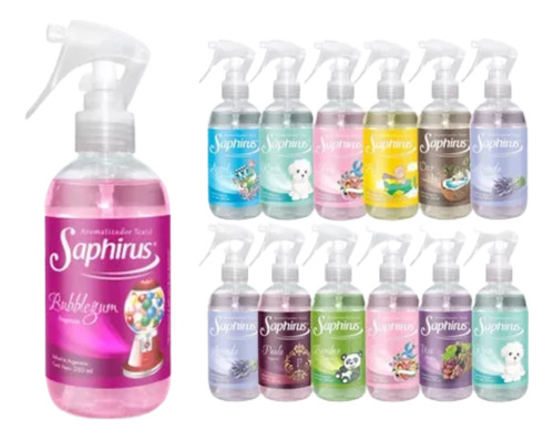 Perfume Textil Saphirus Con Gatillo Spray-250ml Por 3unid.