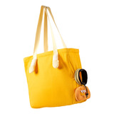 Bolso De Hombro Suave Para Mascotas Con Orificio L Amarillo