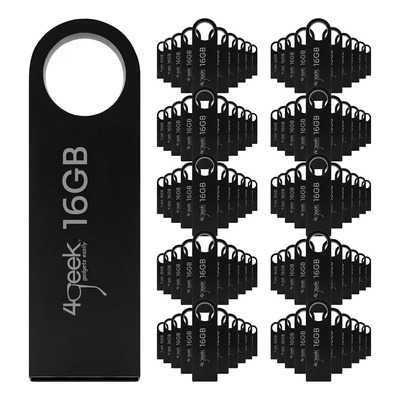 Kit 100 Memorias Usb 16gb Negro 2.0 Bulk 4geek Liso | MercadoLibre