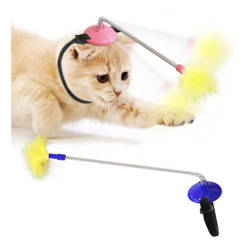 Juguete Collar Con Pluma Para Gato Interactivo Y Divertido 