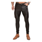 Pantalon Ecocuero Engomado Rock Elastizado Slim Fit