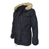 Campera Hombre Parka Piel Importada Premium Capucha Invierno