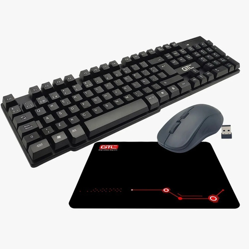 Kit Inalambrico Cbg-012 Teclado Mouse Y Pad Gtc Combo