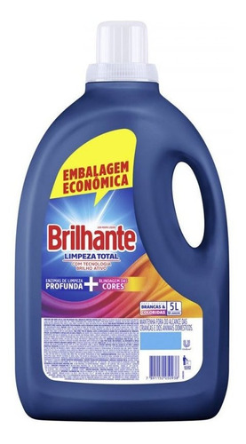 Sabão Líquido Brilho Ativo Brancas E Coloridas 5l Brilhante