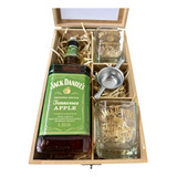 Kit Premium Whisky Jack Daniels Apple 1 L +2  Copos + Dosado