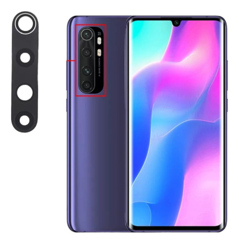 Repuesto Vidrio De Cámara Para Xiaomi Note 10 Lite +adhesivo