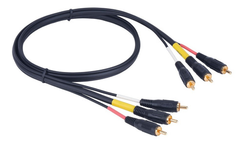 Cable Audio Video 2 Mts Rca 3x3 Macho Tv Led Dvd