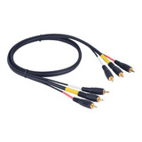 Cable Audio Video 2 Mts Rca 3x3 Macho Tv Led Dvd