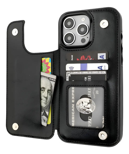 Capa Carteira Para iPhone 16, 16 Pro, 16 Plus & 16 Pro Max | Frete grátis