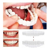 Silicone Superior/inferior Sorriso Dentes Falsos Folheados W