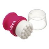 Escova Facial 2 Em 1 Belliz Ricca Limpeza Dose Dulpa Cod3428 Cor Rosa