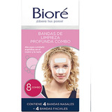 Combo Bandas Limpieza Prof. Bioré 4u Nasales + 4u Faciales