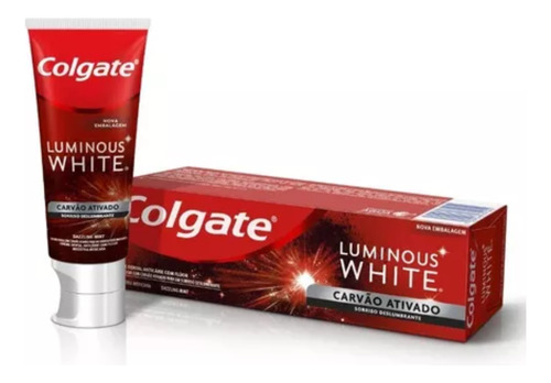 Kit 4 Colgate Luminous White Clareador Carvão Ativado 70g