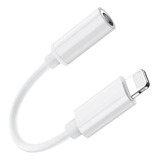 Cable Adaptador Aux Para iPhone Lightning A 3.5mm Blanco