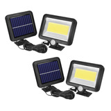 Lámpara Solar Exterior Con Sensor De Movimiento, 100 Led, Pa