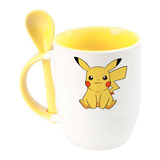 Pikachu Pokemon Taza Personalizada Cuchara Amarilla