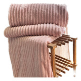 Cobertor Manta 1,80x2,40 Flannel Canelado Antialérgico Casal