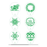 Stencils Para Galletas Y Alfajores 7cm, Set Navidad 1