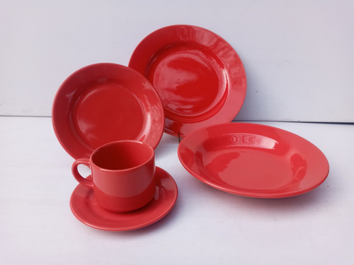 Juego Platos X 30 Piezas Porcelana Oxford Donna Con Tazas