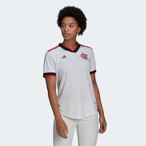 Camisa 2 Cr Flamengo 22/23 Feminina - Branco adidas Ha8337