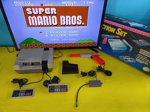 Consola Nintendo Nes Completo Con Caja Y Mario Bros