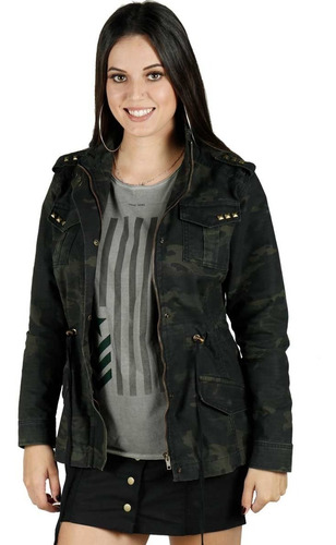 Parka Militar Feminina Treme Terra Multicam Black